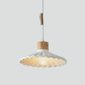 Modern Macaron Cement Scalloped Shade 1-light Pendant Light for Living Room Lumendat