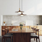 Modern Black Walnut LED Pendant Light BulbSquare