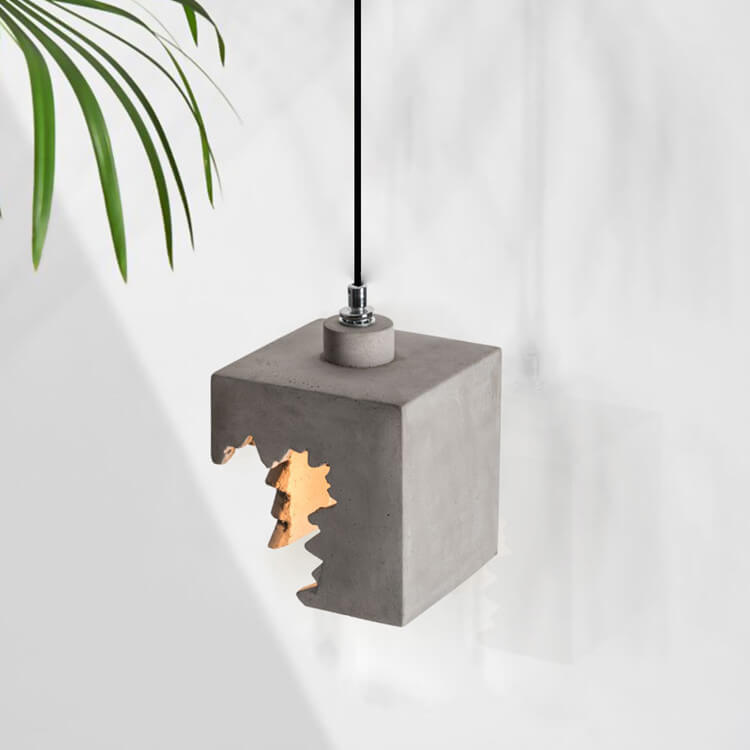 Industrial Creative Notch Cement 1-Light Pendant Light