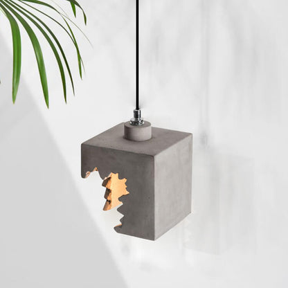 Industrial Creative Notch Cement 1-Light Pendant Light