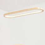 Modern Minimalist Wooden Linear Round 1-light LED Chandeliers Lumendat