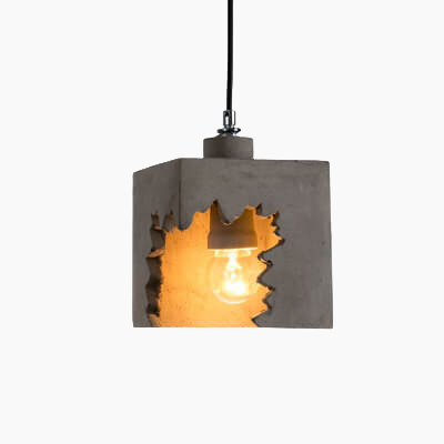 Industrial Creative Notch Cement 1-Light Pendant Light
