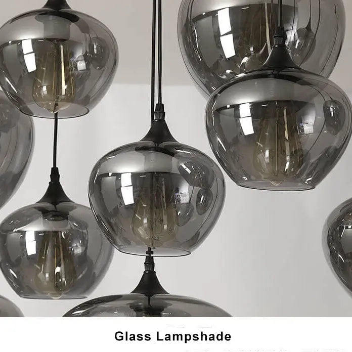 Modern Smoke Gray Glass 1-light LED Pendant Light Lumendat