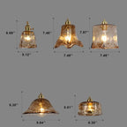 Vintage Amber Glass 1-light Pendant Light BulbSquare