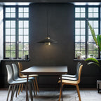 Industrial Simple Scalloped Wrought Iron 1-light Pendant Light