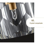 Crystal 1-light LED Globe Semi-flush Mount Lighting