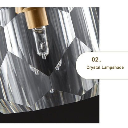 Crystal 1-light LED Globe Semi-flush Mount Lighting