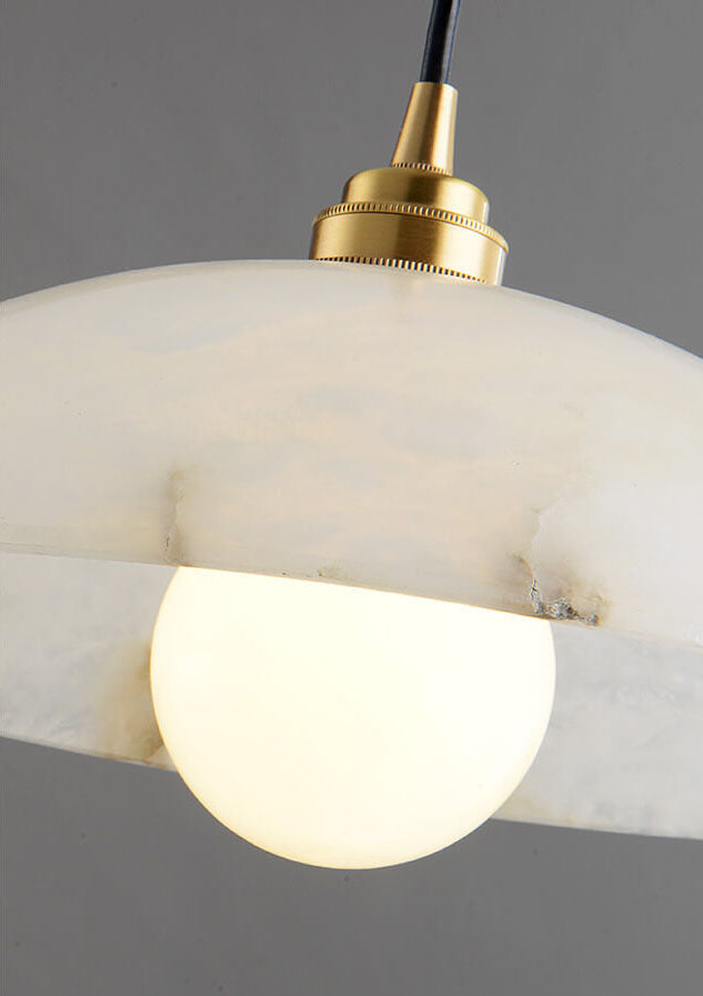 Nordic Spanish Marble Dome 1-light Pendant Light BulbSquare