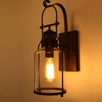 Vintage 1-Light Lantern Wall Sconce Lamps