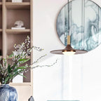 Modern Black Walnut LED Pendant Light BulbSquare