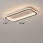 Minimalist 1-light Linear Acrylic 3 Color Changeable LED Flush Mount Lighting