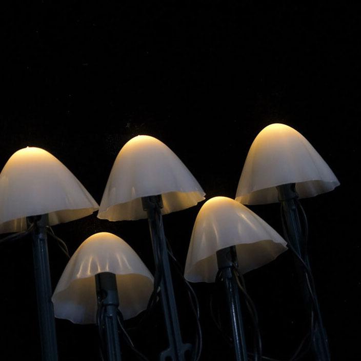 Contemporary Creative Plastic Solar LED Mushroom Lights String Lights For Outdoor Patio Lumendat