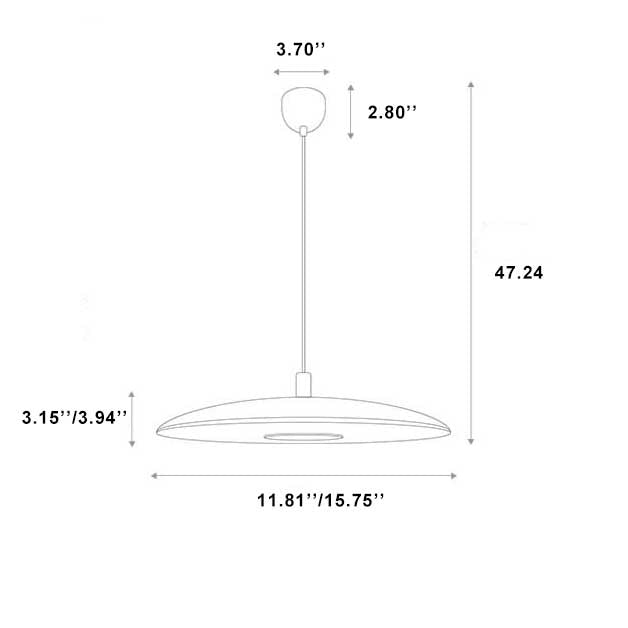 Nordic Round Plate Flying Ufo 1-light LED Pendant Light BulbSquare