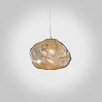 Modern Shaped Glass 1-light Cloud Suspension Pendant Light Lumendat