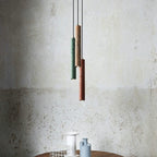 Retro Multicolor Cement Long Strip LED Pendant Light BulbSquare