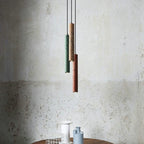 Retro Multicolor Cement Long Strip LED Pendant Light BulbSquare