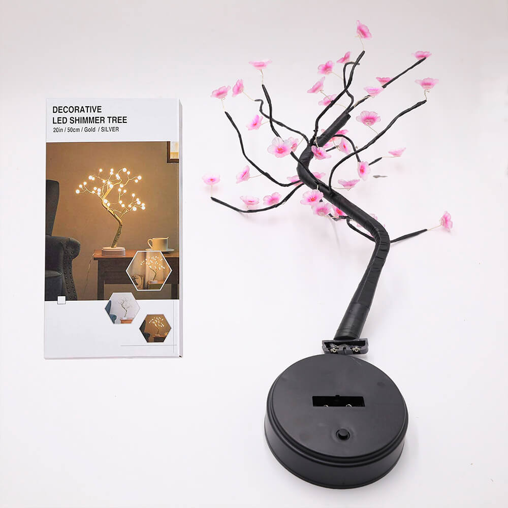 Bonsai Tree Light Plum Blossom Light Remote Control Small LED Table Lamps Lumendat