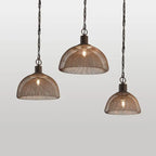 Retro Rustic Aged Wrought Iron Wire Half Round 1-light Pendant Light BulbSquare