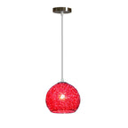 Modern Aluminum Wire 1-light Dome Pendant Light BulbSquare