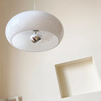 Vintage White / Orange Glass Dome 1-light Pendant Light Lumendat