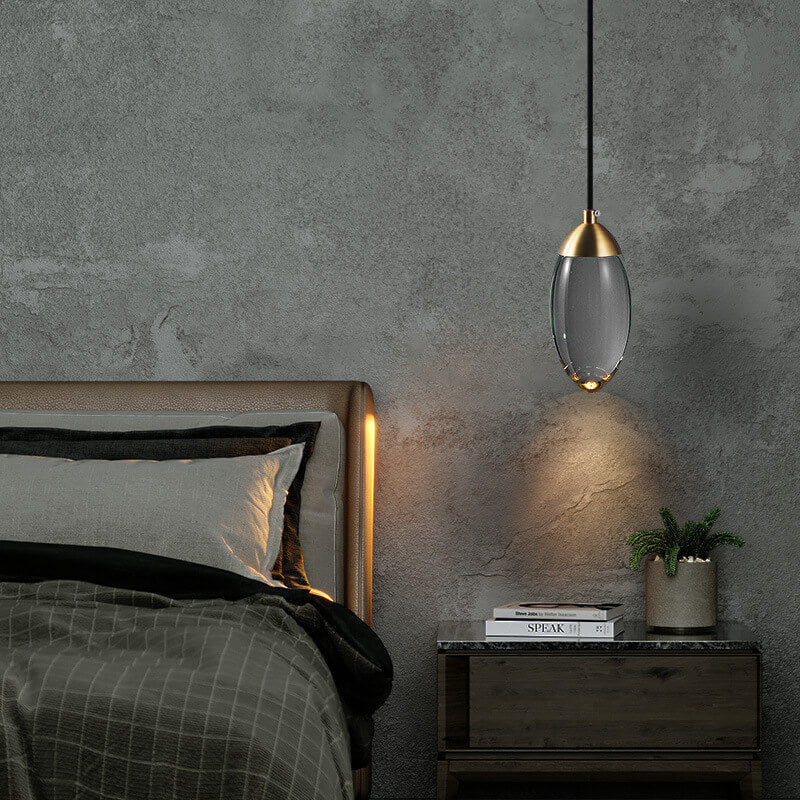 Modern Teardrop Crystal LED Pendant Light BulbSquare