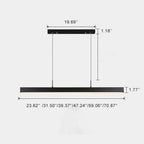 Modern Minimalist Long Strip LED Pendant Light Lumendat