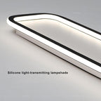 Minimalist 1-light Linear Acrylic 3 Color Changeable LED Flush Mount Lighting