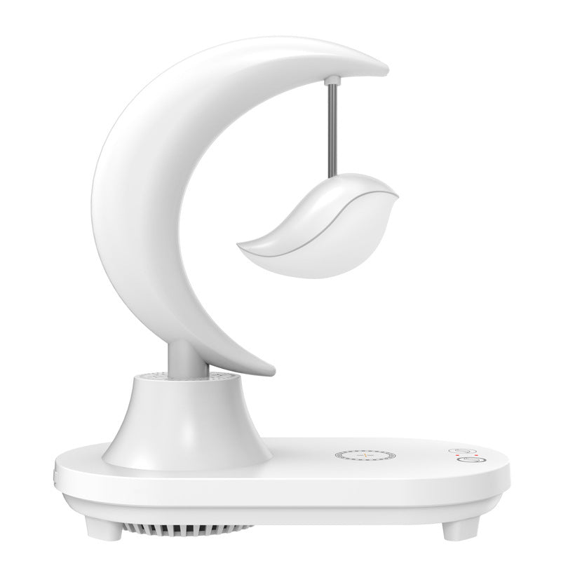 Modern Art Deco ABS Moon Shape Bluetooth Speaker Night Light LED Table Lamp Lumendat
