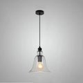 Industrial Glass 1-light Bell Pendant Light Lumendat
