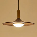 Modern Black Walnut LED Pendant Light BulbSquare