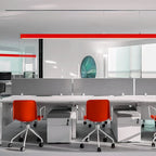 Eye-care & Anti-glare Aluminum LED Chandeliers - Minimalist Linear Pendant Light for Home Office SCON