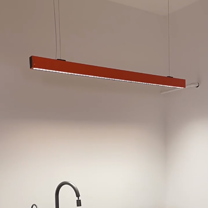 Eye-care & Anti-glare Aluminum LED Chandeliers - Minimalist Linear Pendant Light for Home Office SCON