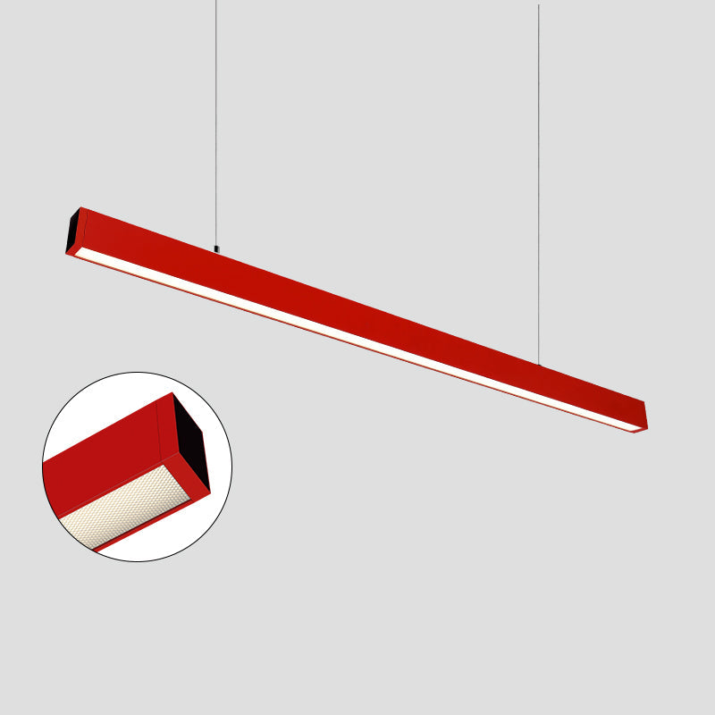 Eye-care & Anti-glare Aluminum LED Chandeliers - Minimalist Linear Pendant Light for Home Office SCON