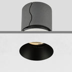 Recessed Adjustable Aluminum LED Spotlight - Minimalist Cylinder Flush Mount Lighting For Living Room