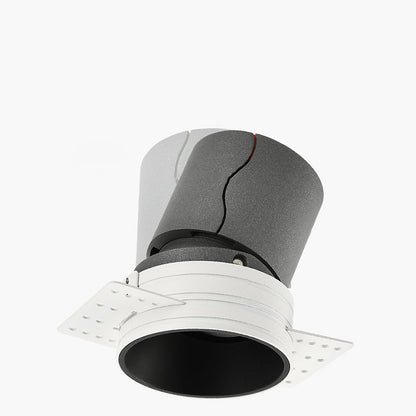 Recessed Adjustable Aluminum LED Spotlight - Minimalist Cylinder Flush Mount Lighting For Living Room