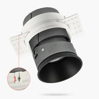Recessed Adjustable Aluminum LED Spotlight - Minimalist Cylinder Flush Mount Lighting For Living Room
