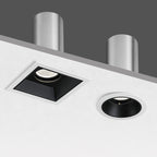 Recessed Aluminum LED Downlight - Industrial Round Square Rectangular Flush Mount Lighting For Living Room