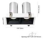 Recessed Aluminum LED Downlight - Industrial Round Square Rectangular Flush Mount Lighting For Living Room