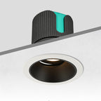 Recessed Aluminum LED Spotlight - Minimalist Cylinder Flush Mount Lighting for Living Room