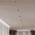 Recessed Aluminum LED Spotlight - Minimalist Cylinder Flush Mount Lighting for Living Room
