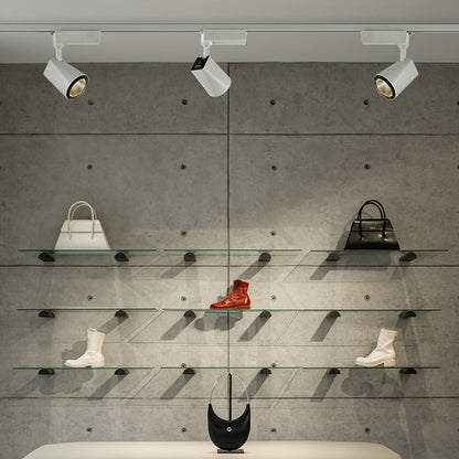 Adjustable Aluminum LED Track Spotlight - Minimalist Rotatable Semi-flush Mount Ceiling Light for Home Office