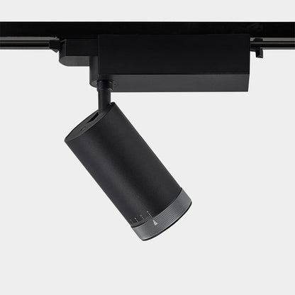 Adjustable Aluminum Zoomable LED Track Spotlight - Industrial Cylinder Semi-flush Mount Ceiling Light for Home Office