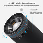 Adjustable Aluminum Zoomable LED Track Spotlight - Industrial Cylinder Semi-flush Mount Ceiling Light for Home Office