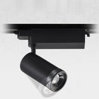 Adjustable Aluminum Zoomable LED Track Spotlight - Industrial Cylinder Semi-flush Mount Ceiling Light for Home Office
