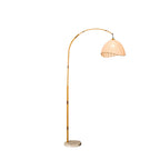 Vintage Fabric Marble Fishing Imitation Bamboo Rod 1-Light Standing Floor Lamp Lumendat