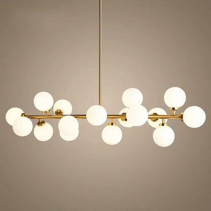 Nordic Light Luxury Magic Bean Glass Ball 16-light Island Light Chandelier