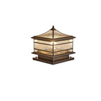 European Outdoor Brass Glass Square 1/2 Light Waterproof Pillar Landscape Light Lumendat