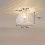 Modern Minimalist Pumpkin Dome Iron Acrylic 1-Light Semi-Flush Mount Ceiling Light For Living Room