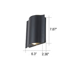 Modern Wave Aluminum Waterproof LED Outdoor Wall Sconce Lamp