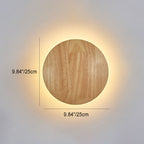 Modern Minimalist Round Irregular Oval Wood LED Wall Sconce Lamp For Living Room Lumendat